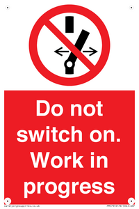 Do not switch on. Work in progress